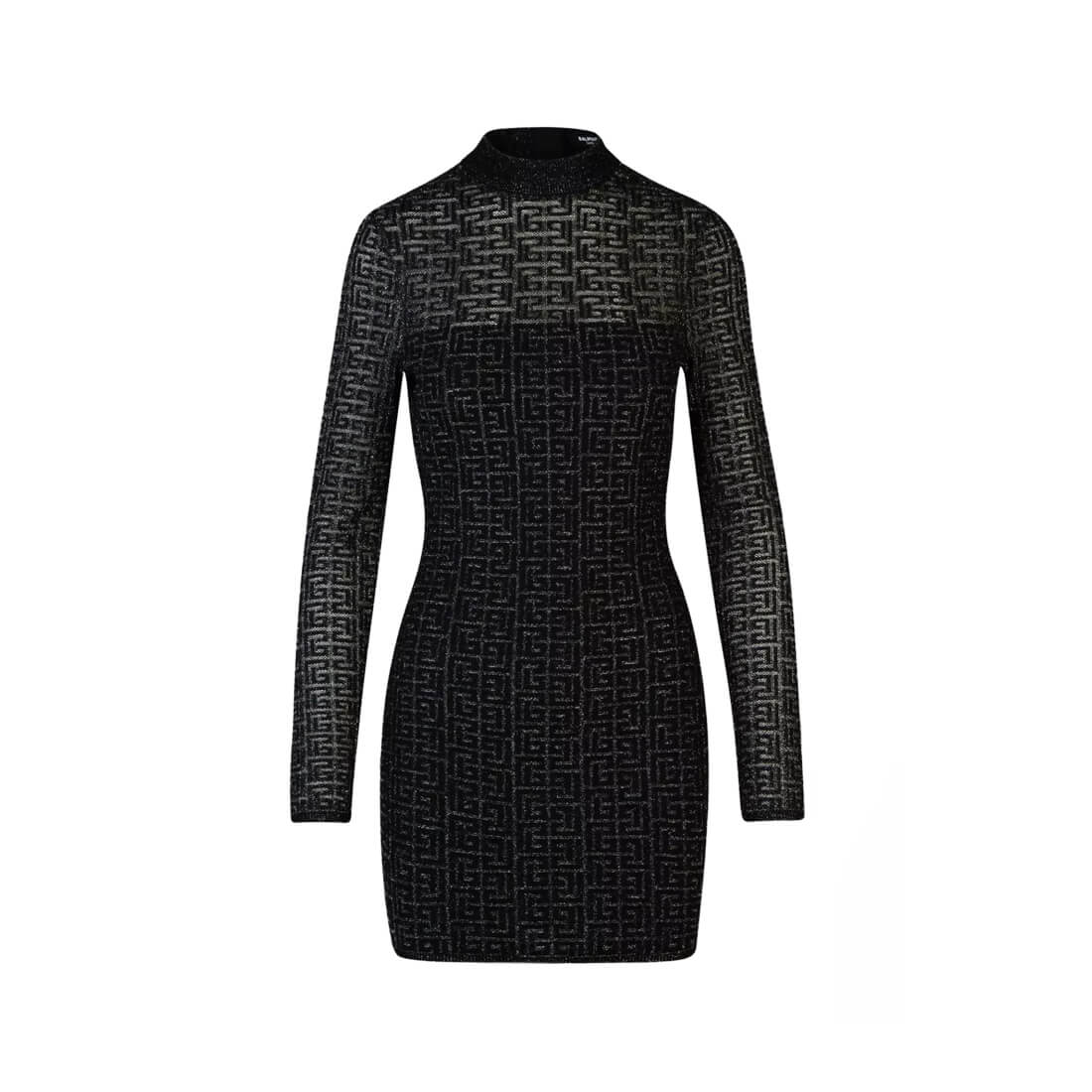 Black Velvet Bow Trim Long Sleeve Womens Dresses – Image 4