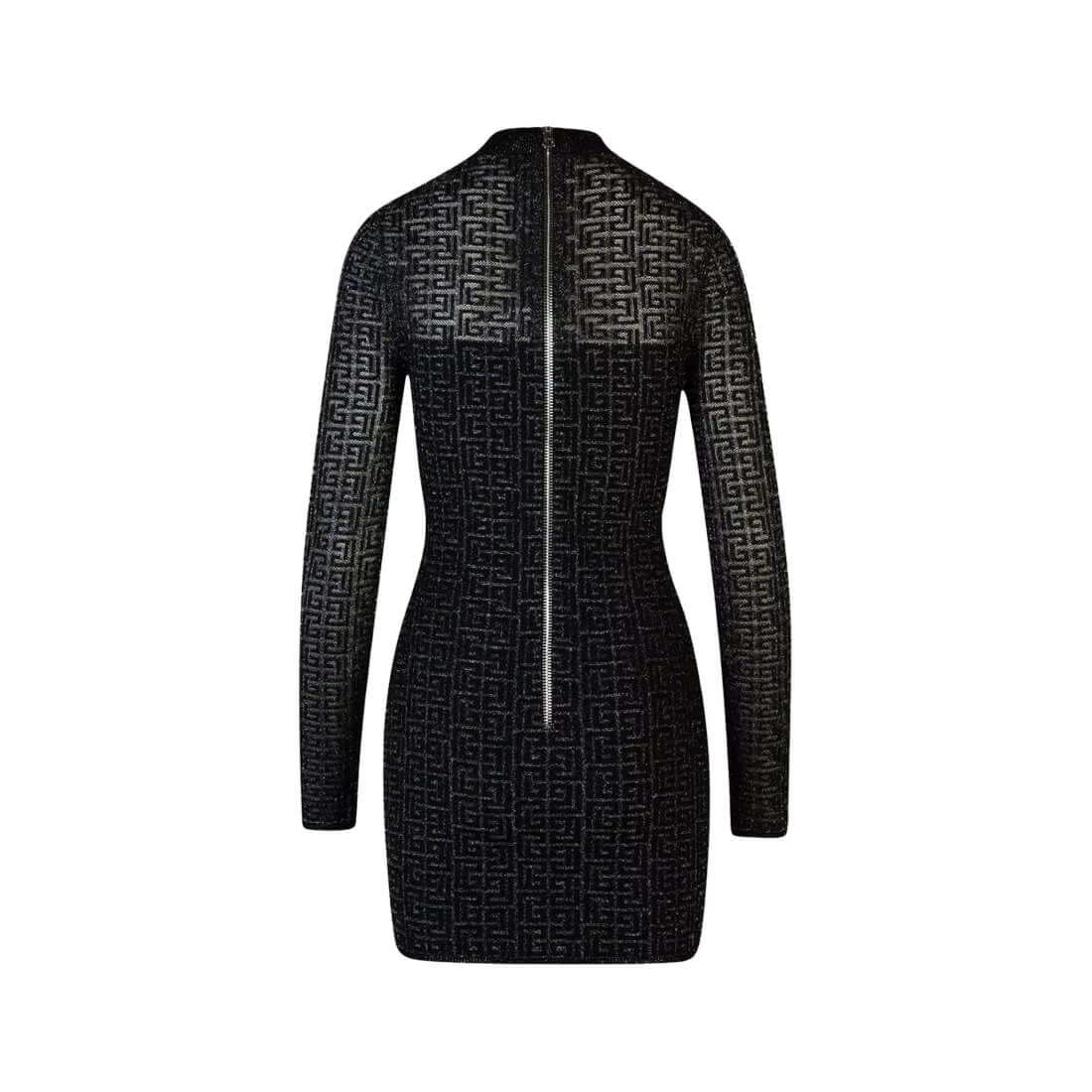 Black Velvet Bow Trim Long Sleeve Womens Dresses – Image 2